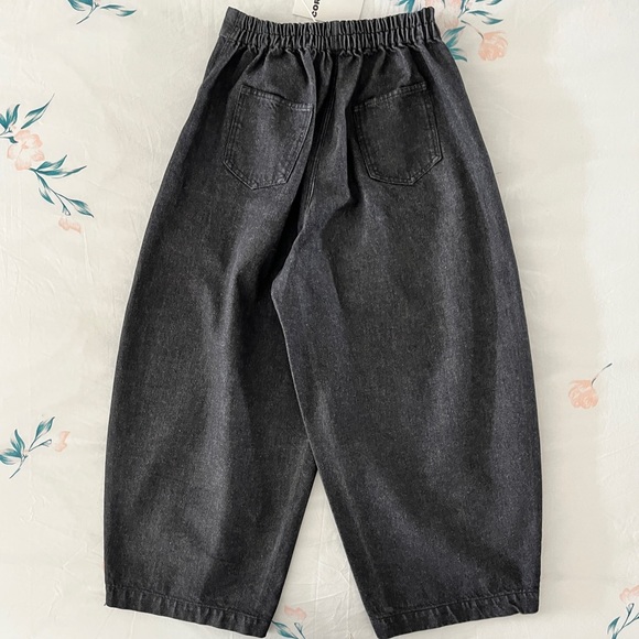 Sold // Cordera Curved Leg Pants in Washed Black - Picture 4 of 4